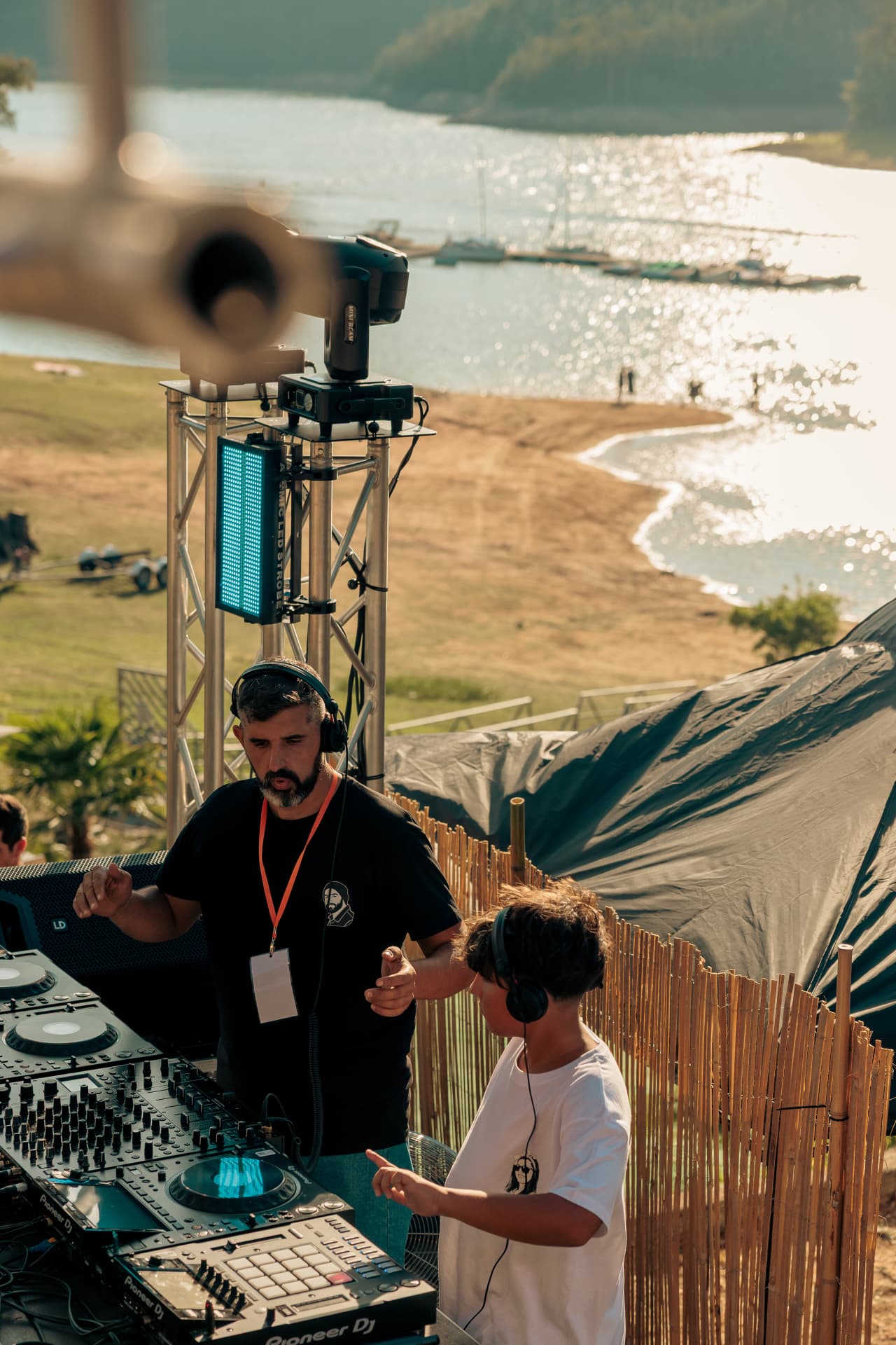 DJ at the lakeside decks